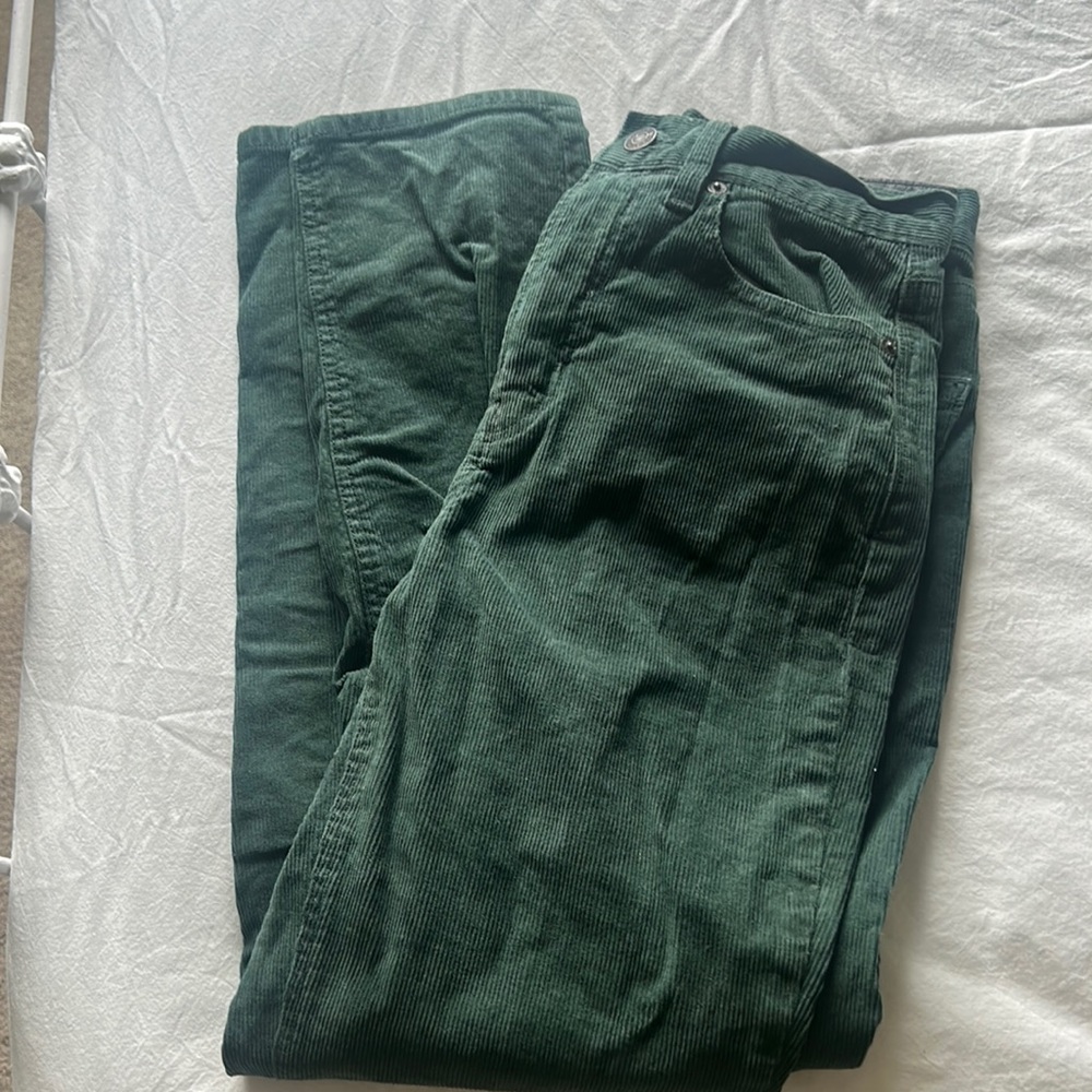American eagle dark green corduroy pants